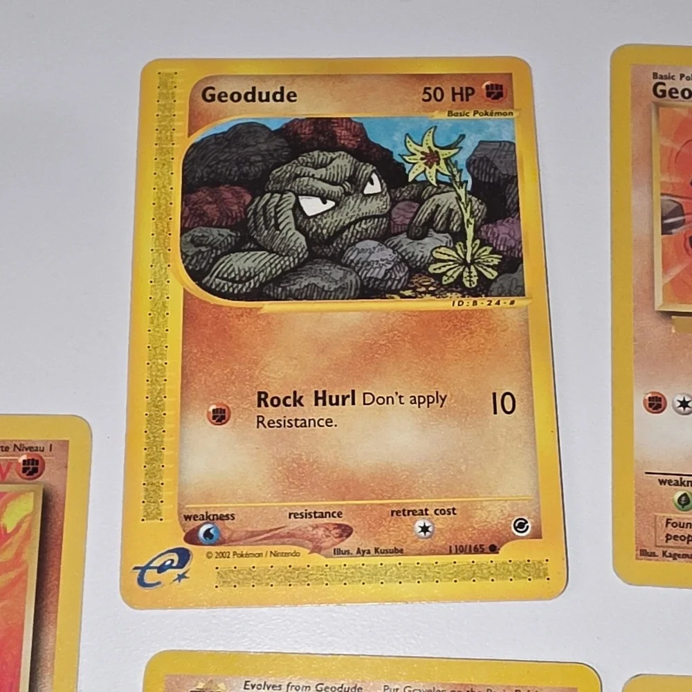 Pokemon Card Lot 7 Geodude Graveler Golem Evolution Vintage WOTC e-Reader Gym